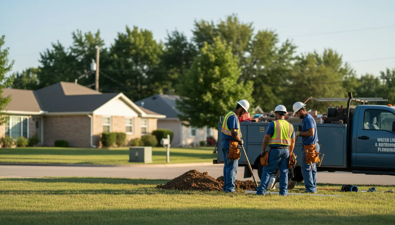 Residential water line and bathroom plumbing service in Cherry Creek, SD
